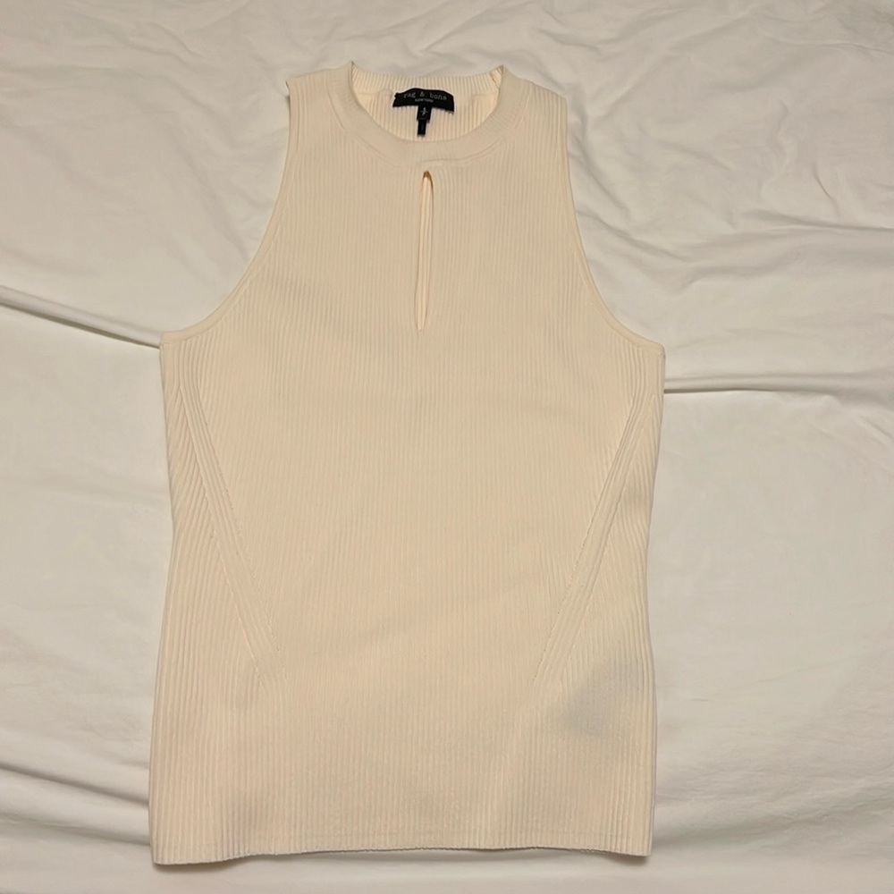 Rag & bone ribbed tank with front keyhole